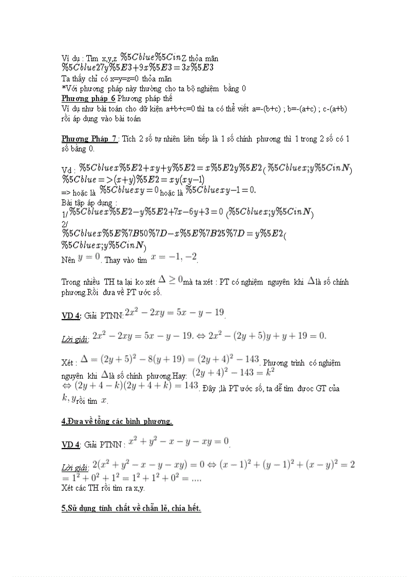 image for page 1 số phương pháp giải PT nghiệm nguyên