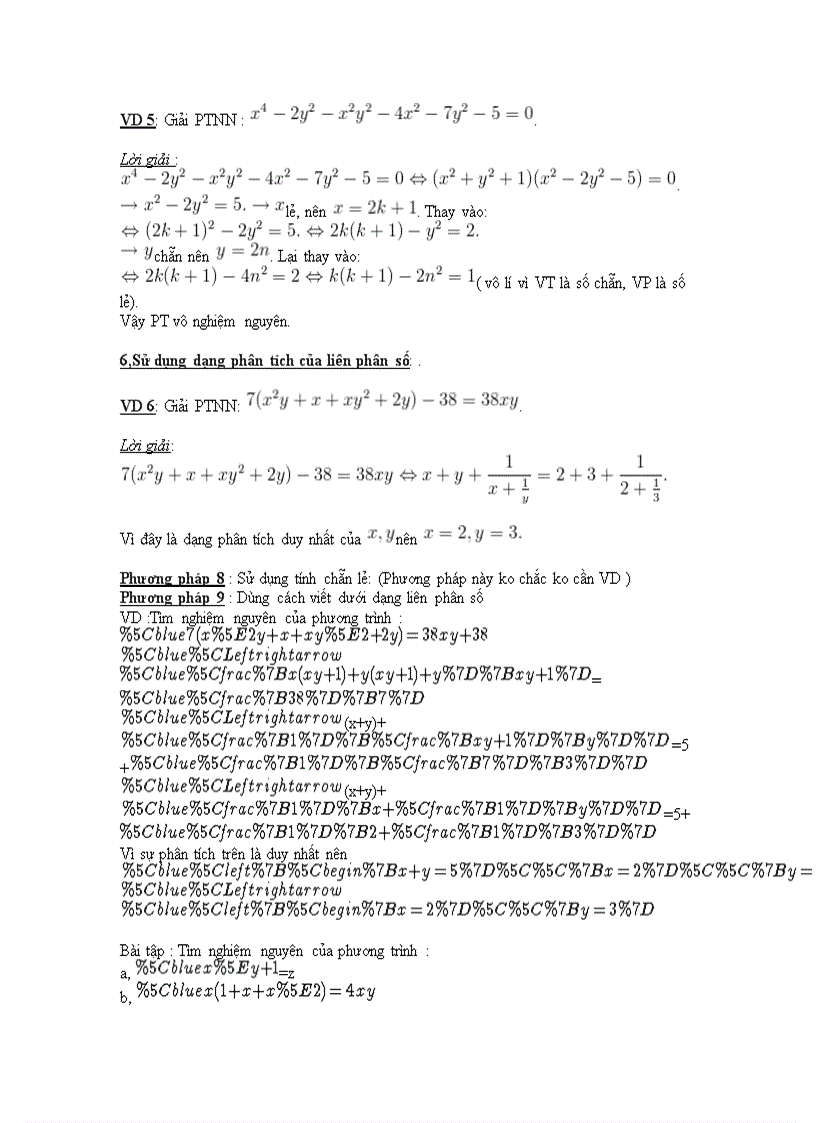 image for page 1 số phương pháp giải PT nghiệm nguyên