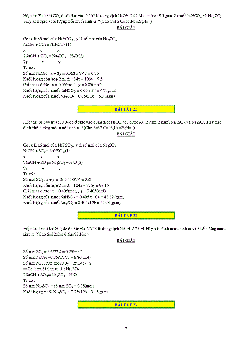 image for page 1000 bai tap ve CO2 và SO2