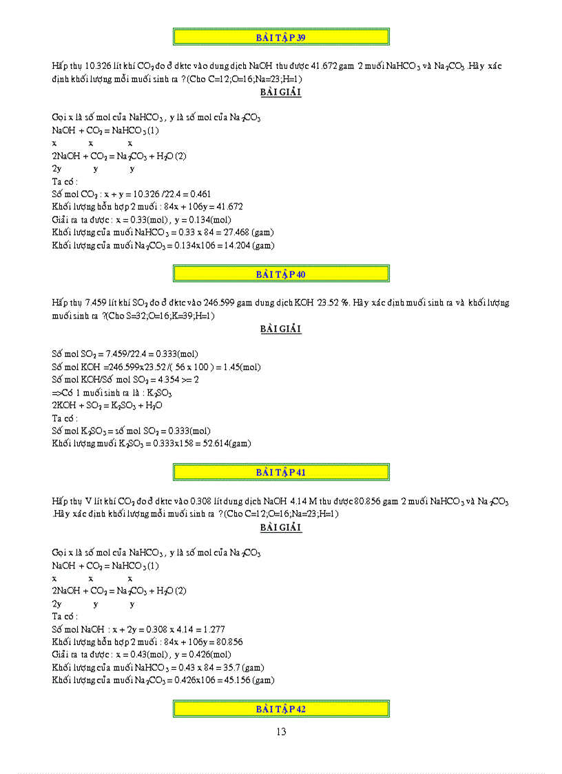 image for page 1000 bai tap ve CO2 và SO2