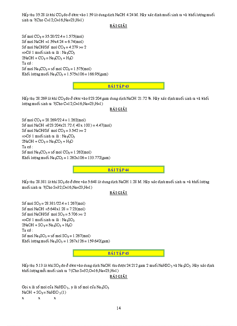 image for page 1000 bai tap ve CO2 và SO2