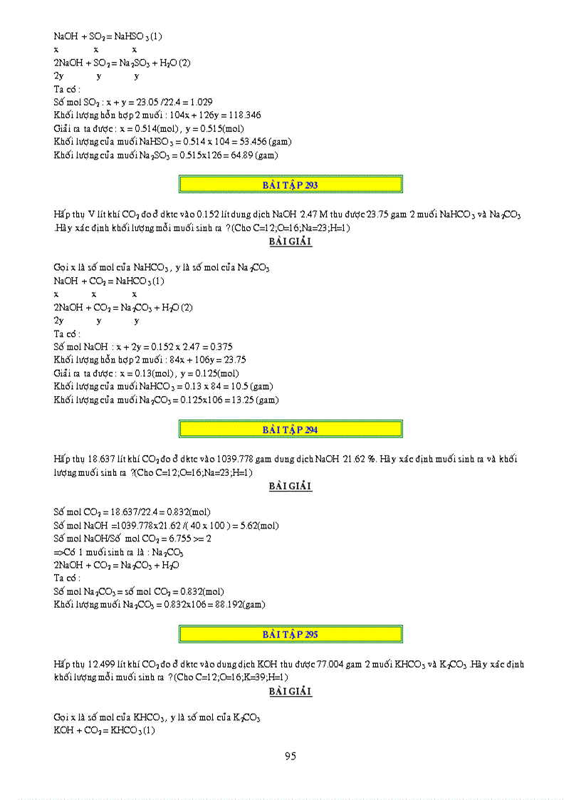 image for page 1000 bai tap ve CO2 và SO2
