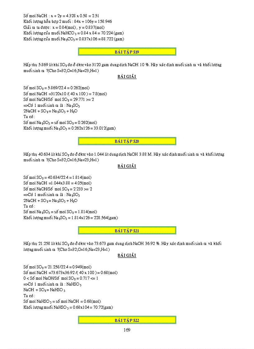 image for page 1000 bai tap ve CO2 và SO2