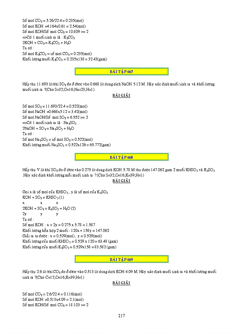 image for page 1000 bai tap ve CO2 và SO2