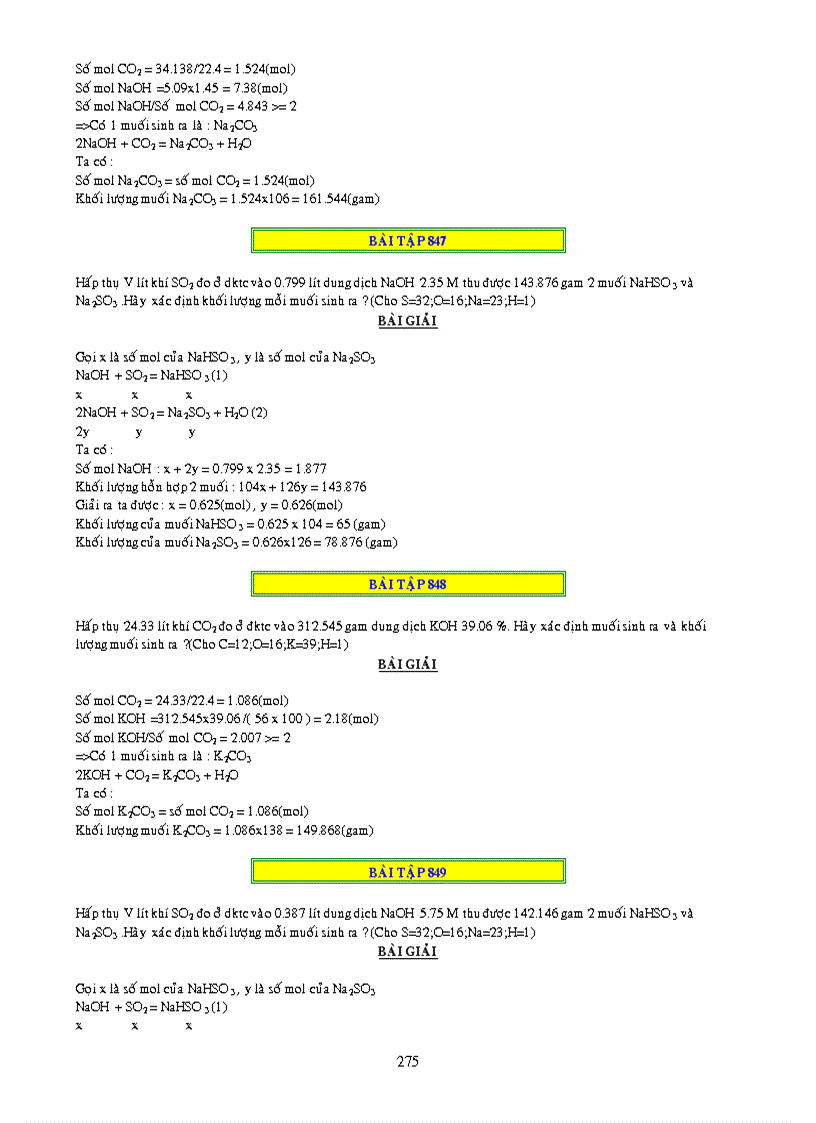 image for page 1000 bai tap ve CO2 và SO2