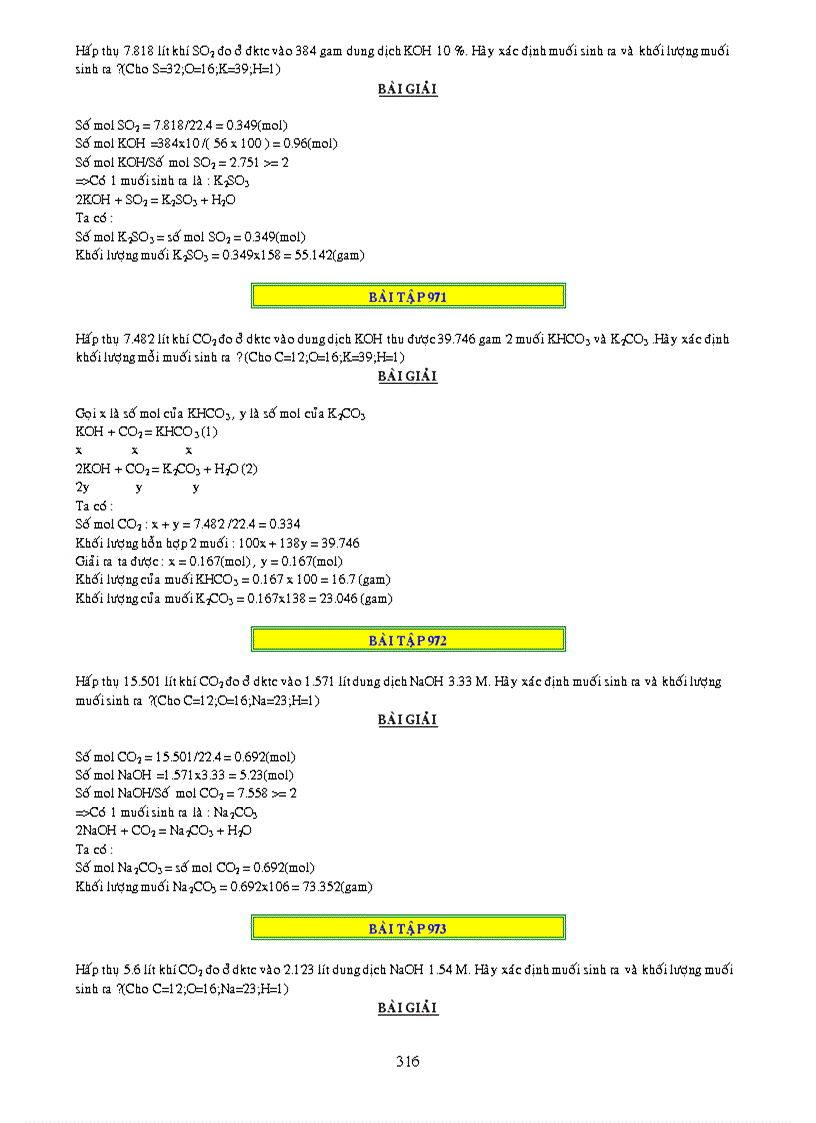 image for page 1000 bai tap ve CO2 và SO2