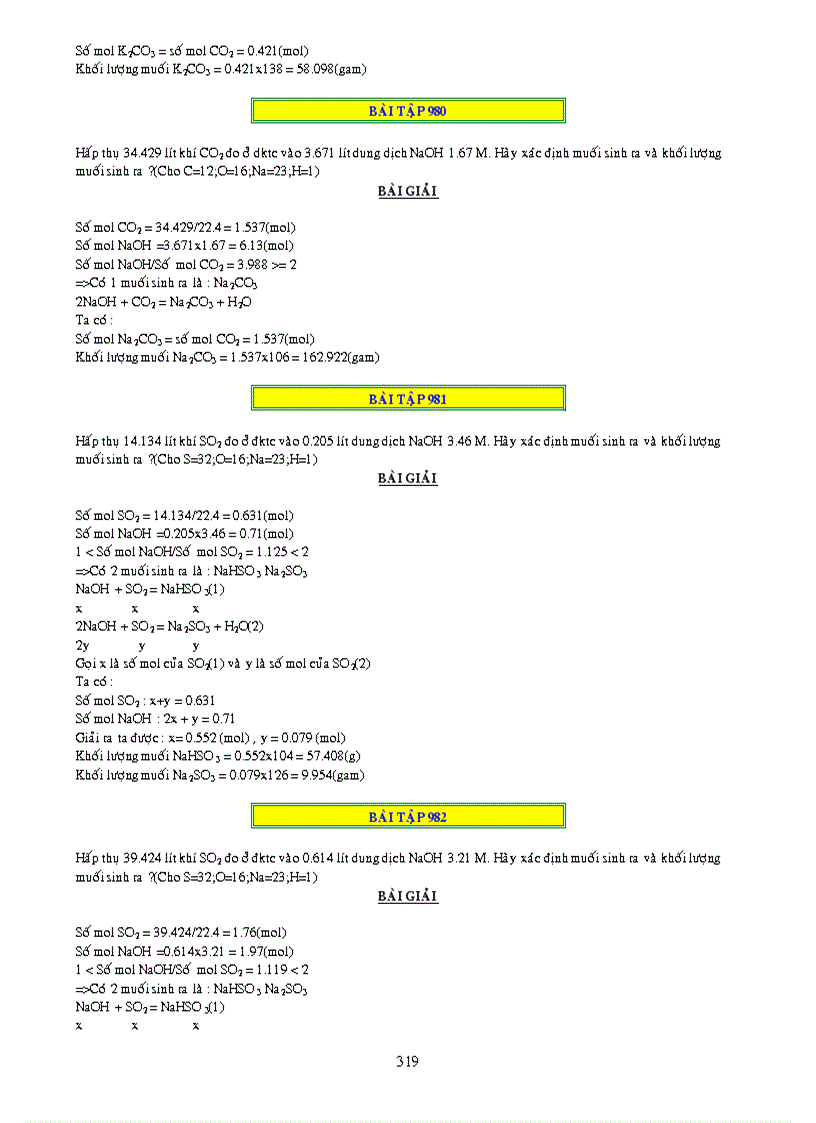 image for page 1000 bai tap ve CO2 và SO2