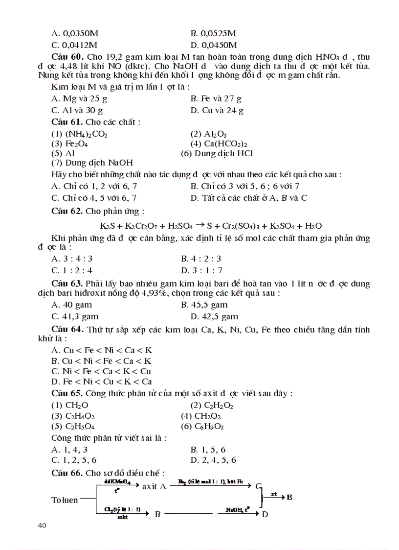 image for page 2000 BT trac nghiem Hoa hoc tiep