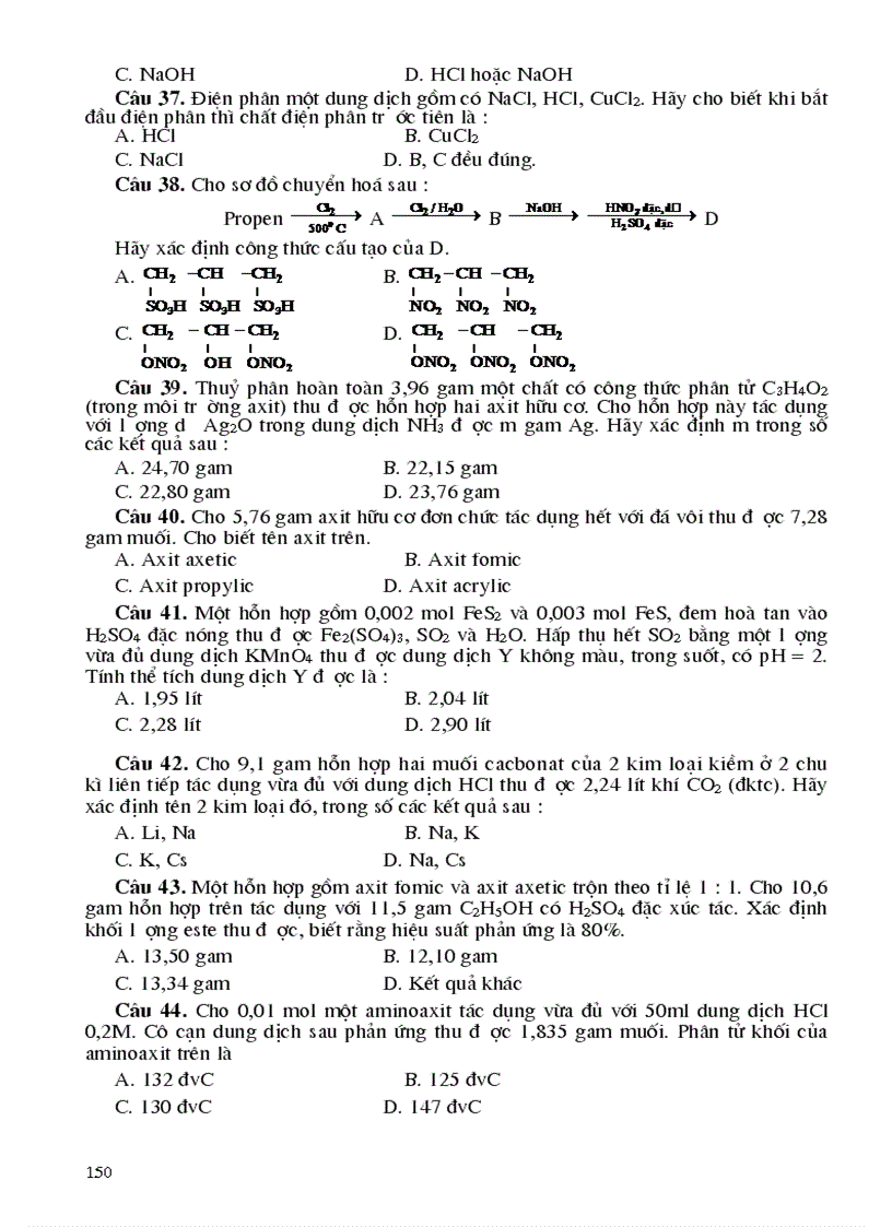 image for page 2000 BT trac nghiem Hoa hoc tiep