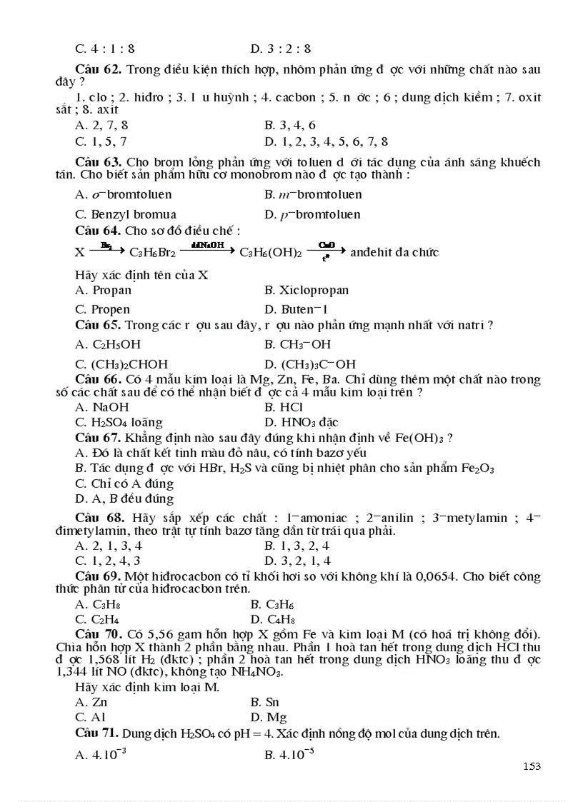 image for page 2000 BT trac nghiem Hoa hoc tiep