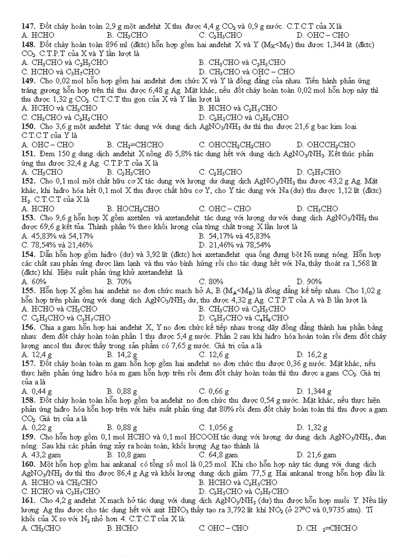 image for page 317 bài tập trắc nghiệm ancol andehit ãit