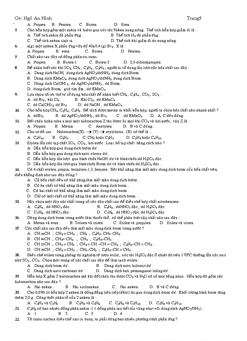 image for page Bai tập hidrocacbon