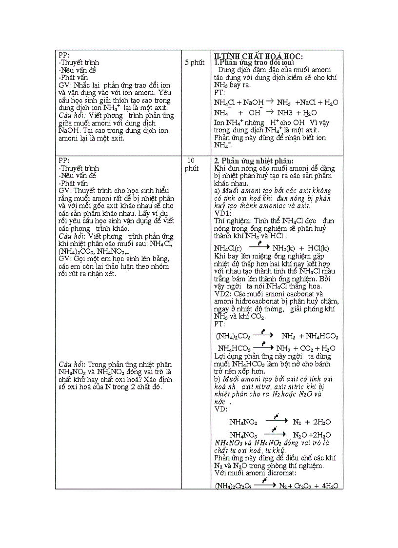 image for page Bài giảng amonic và muối amoni