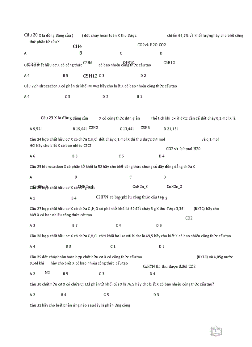 image for page Bài tập đồng đẳng đồng phân