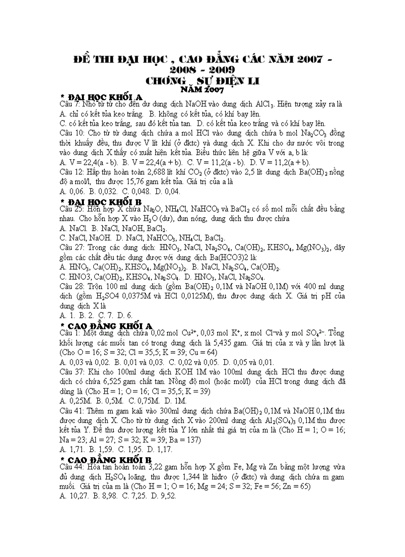 image for page Bài tập sựđiệnli tuyển chọn từ đề thi ĐH