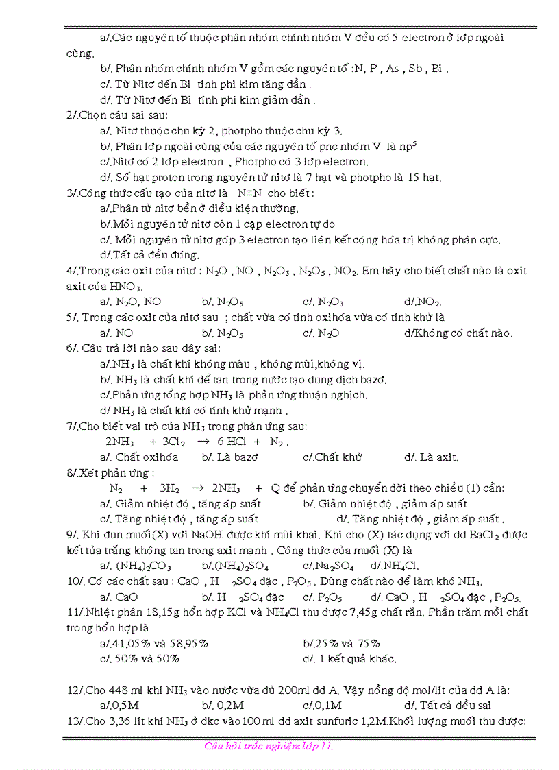 image for page Bài tập trắc nghiệm chương 1