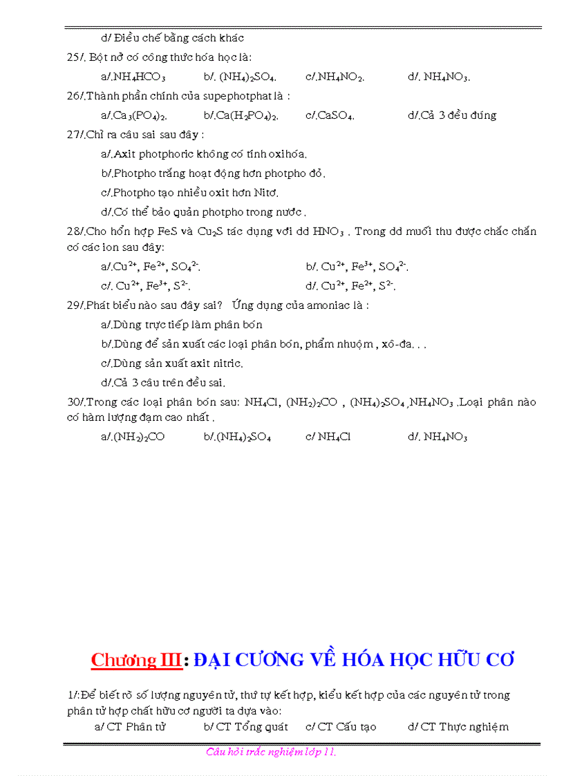 image for page Bài tập trắc nghiệm chương 1