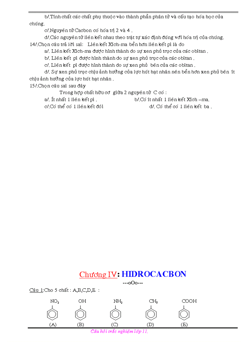 image for page Bài tập trắc nghiệm chương 1