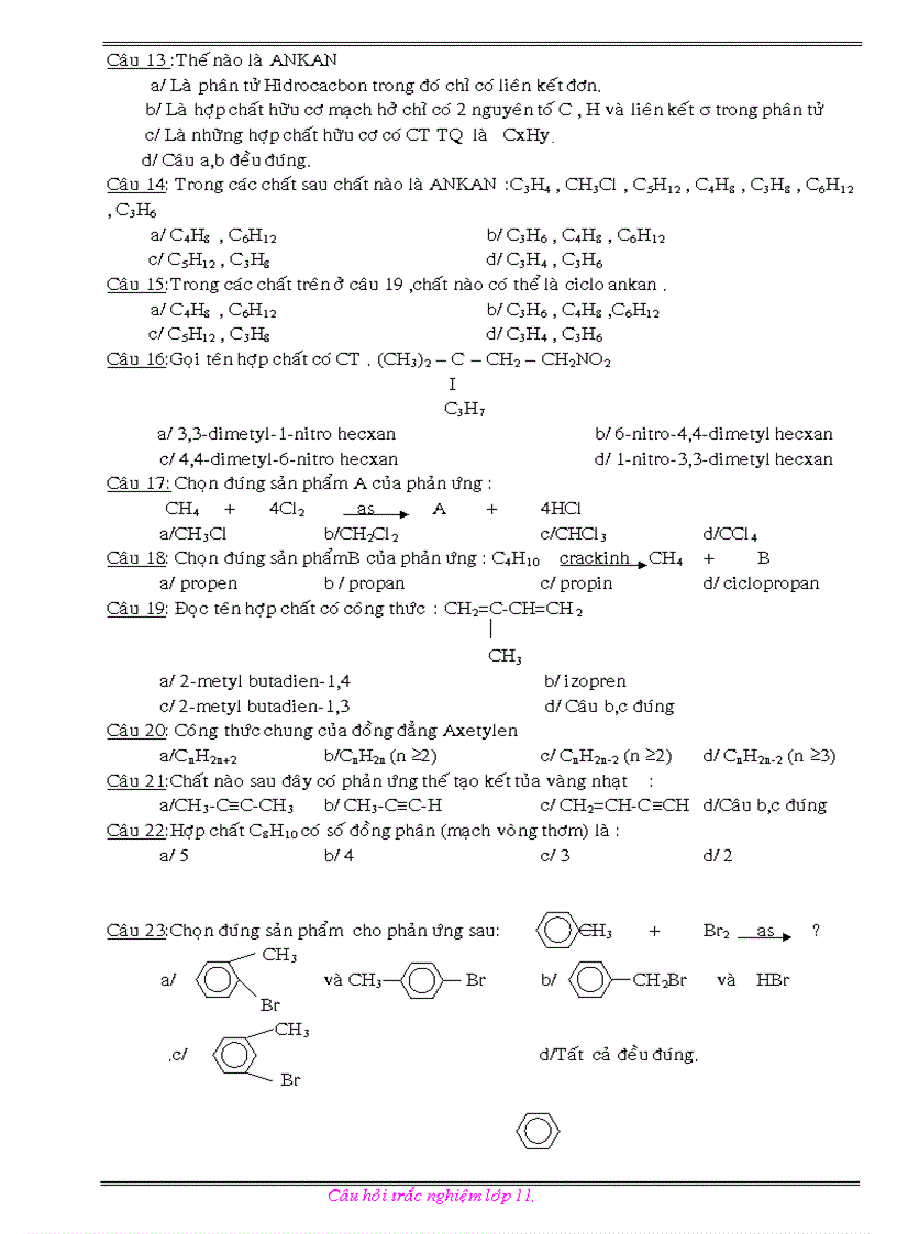 image for page Bài tập trắc nghiệm chương 1