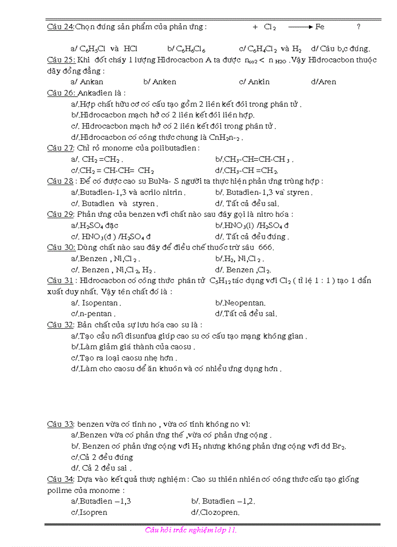 image for page Bài tập trắc nghiệm chương 1
