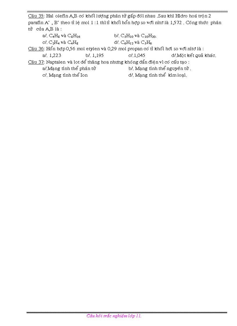 image for page Bài tập trắc nghiệm chương 1