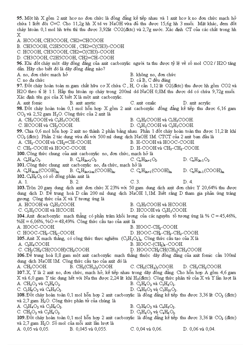 image for page Bài tập trắc nghiệm và tự luận axit hay