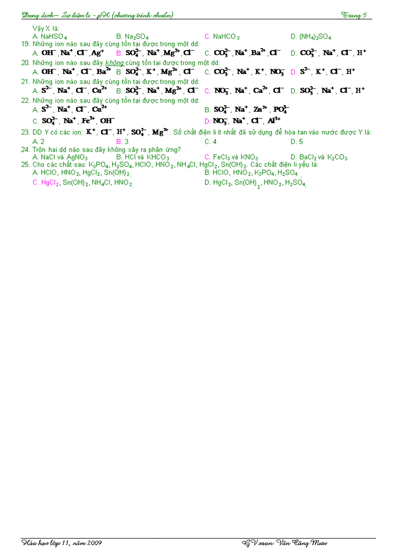 image for page Bài tập về Điện ly lớp 11