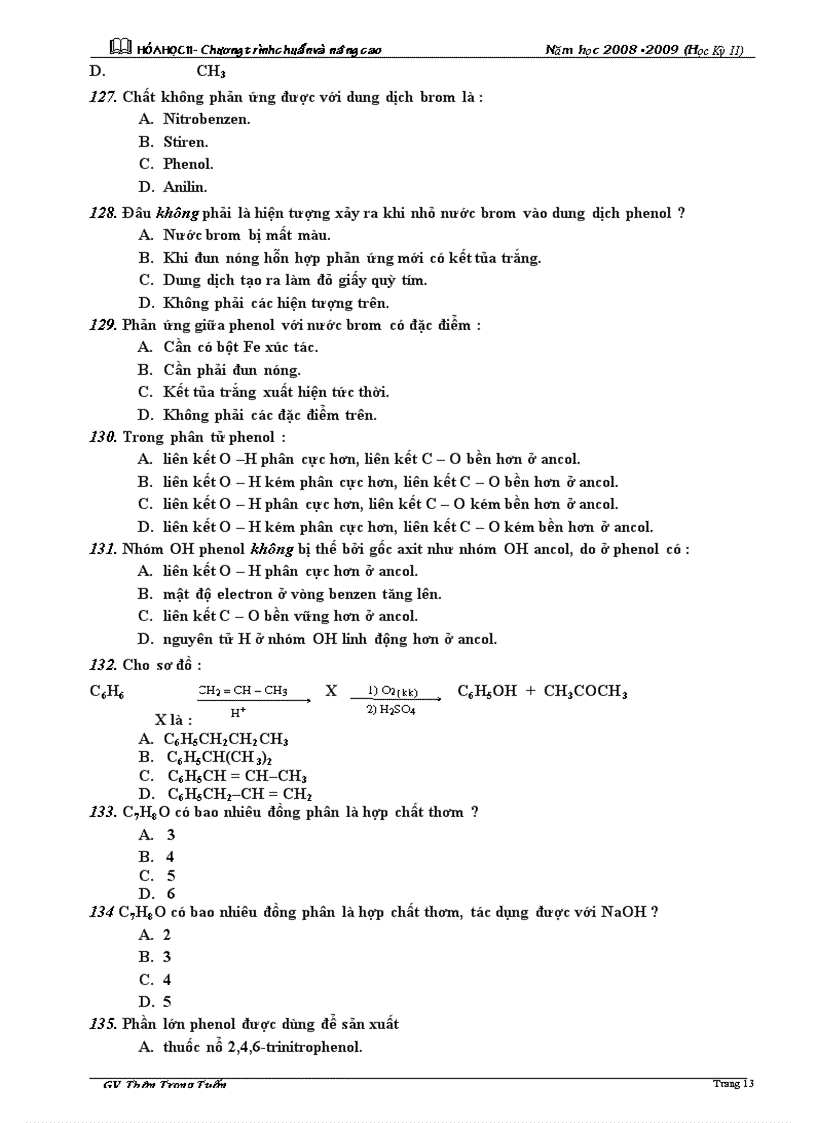 image for page Bt trắc nghiệm chương 8