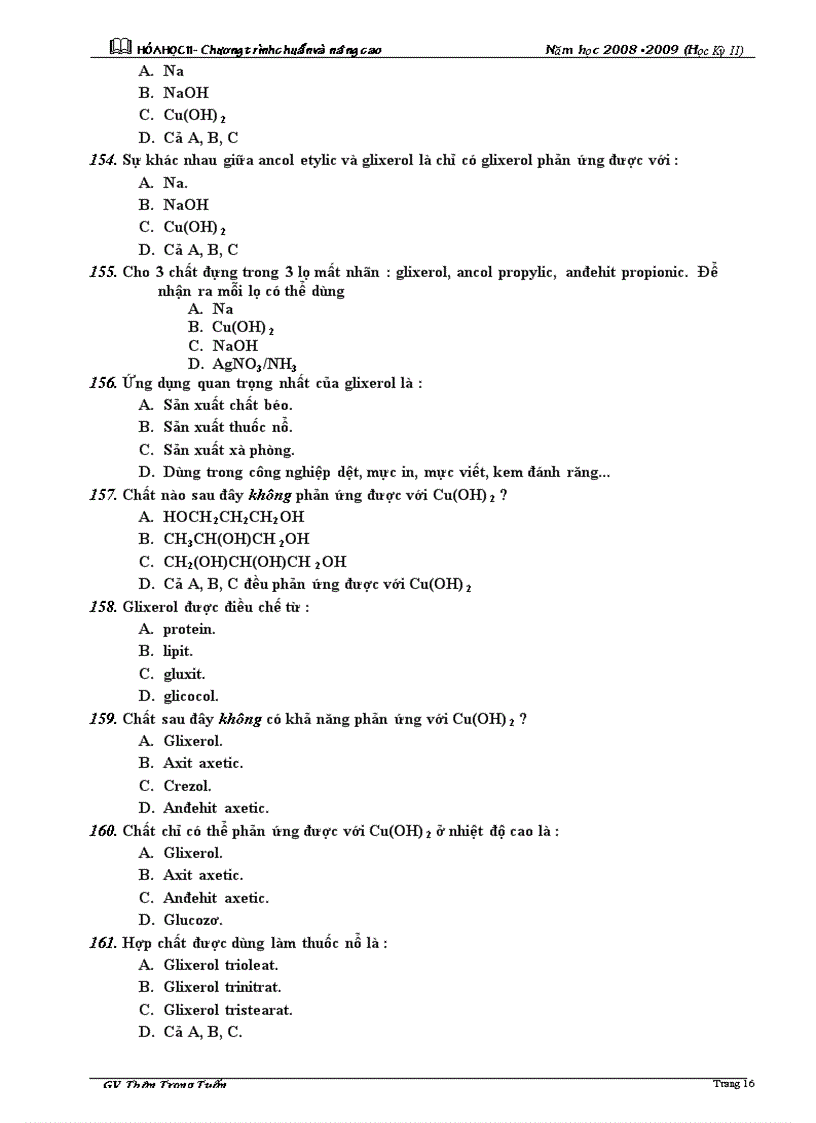 image for page Bt trắc nghiệm chương 8