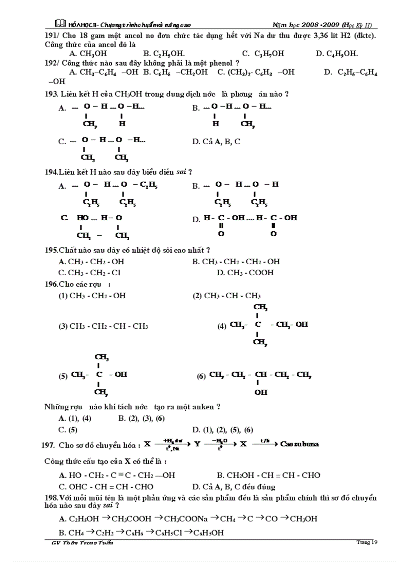 image for page Bt trắc nghiệm chương 8