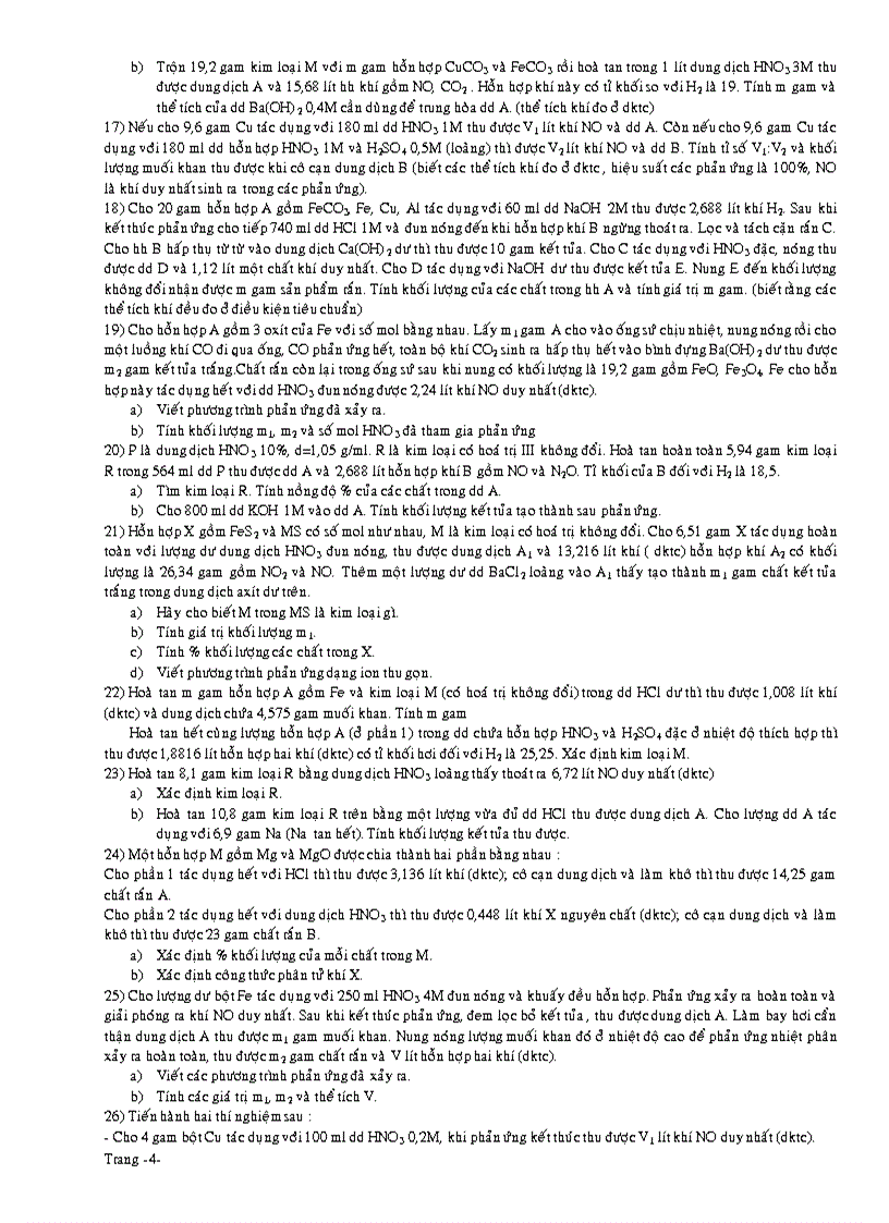 image for page BT tự luận HNO3