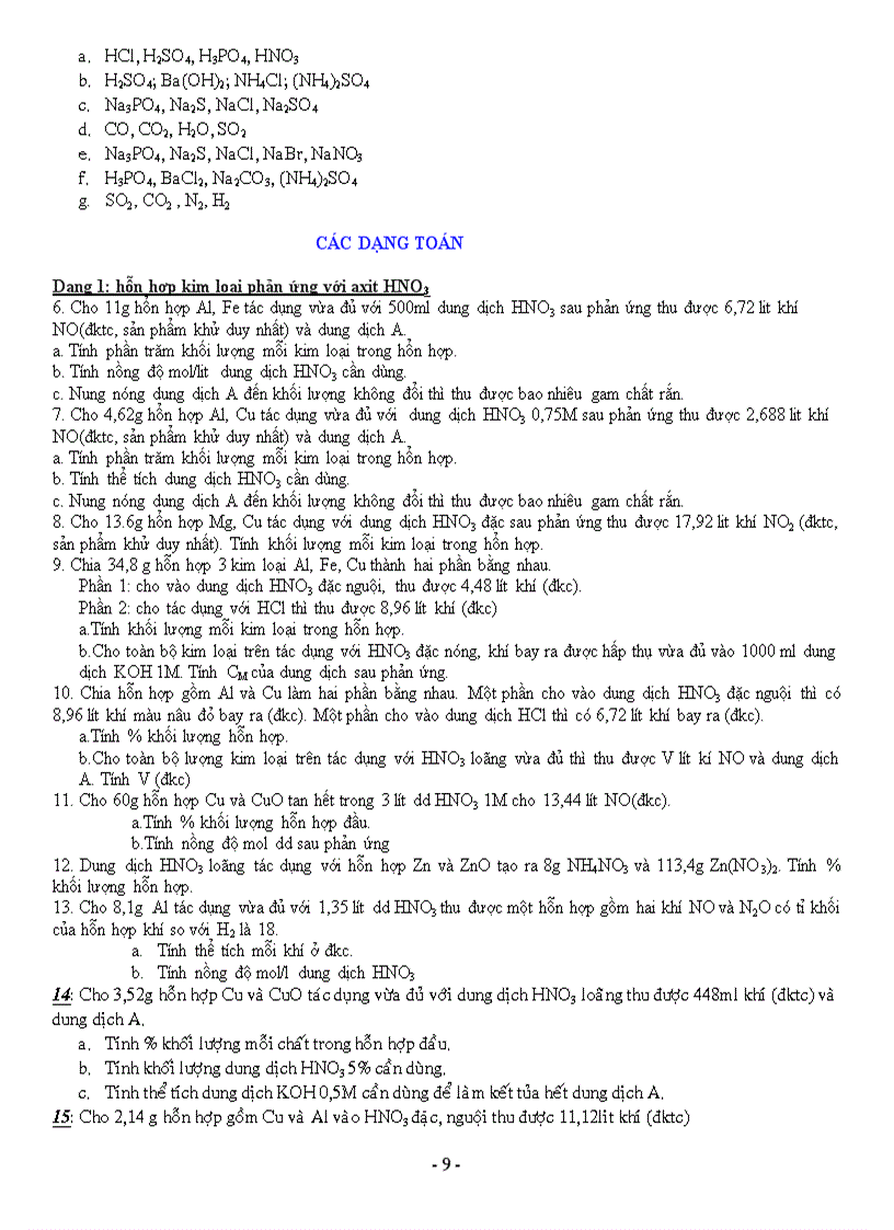 image for page Các dạng bài tập ôn tập hóa 11