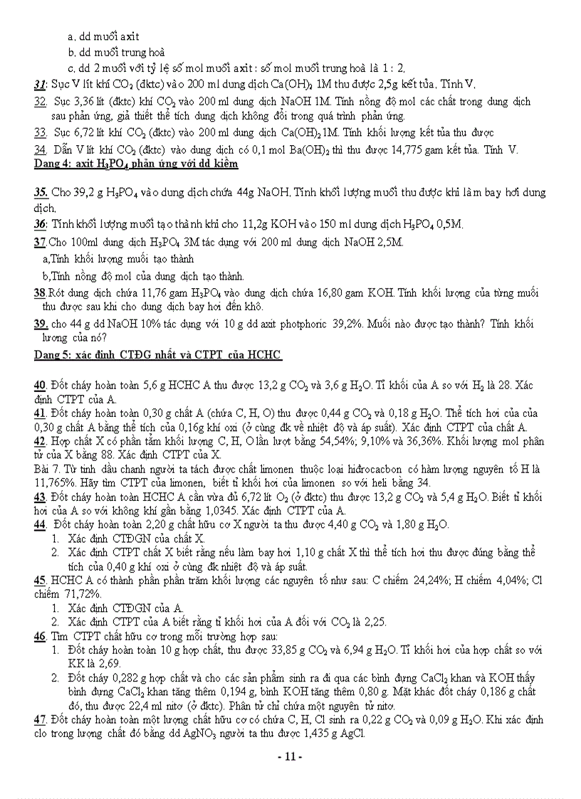 image for page Các dạng bài tập ôn tập hóa 11