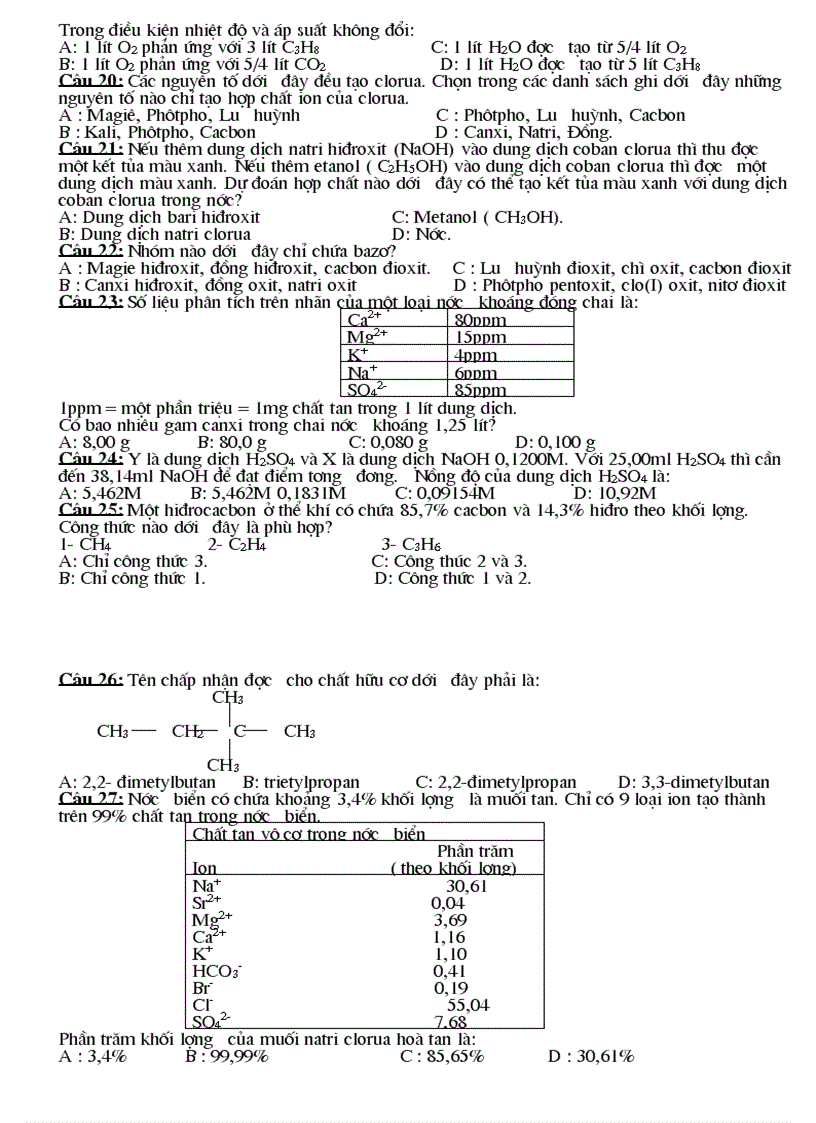 image for page Cau hoi trac nghiem 11 so 2 THPT Vinh Xuong