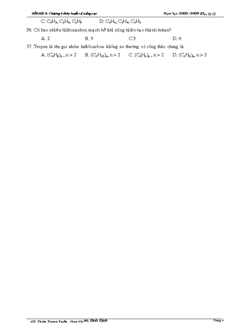 image for page Chương 6 HIDROCACBON KHONG NO