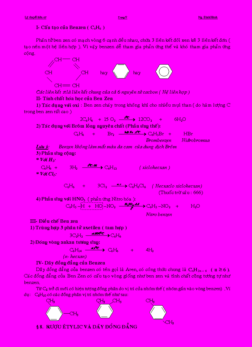 image for page Chuyên đề lý thuyết hữu cơ bồi dưỡng hsg 11 12
