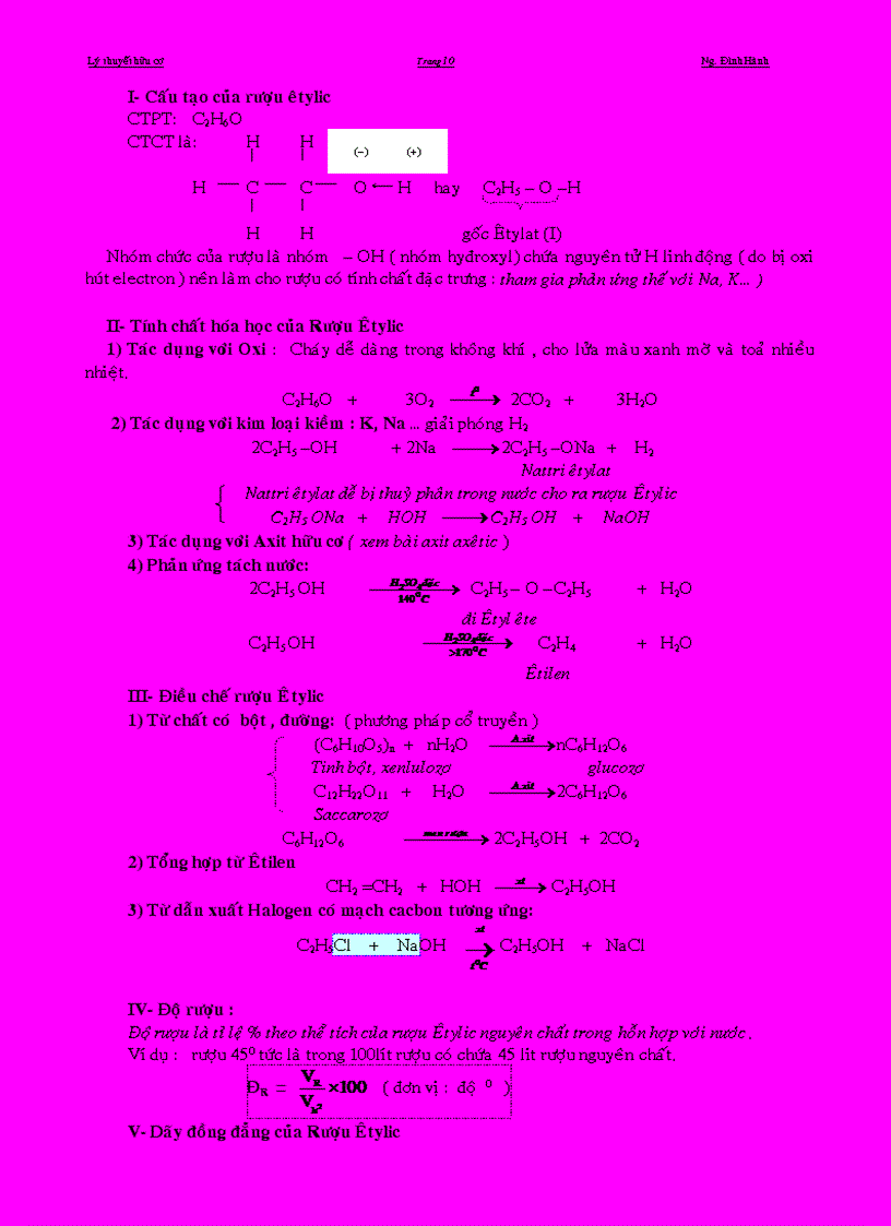 image for page Chuyên đề lý thuyết hữu cơ bồi dưỡng hsg 11 12