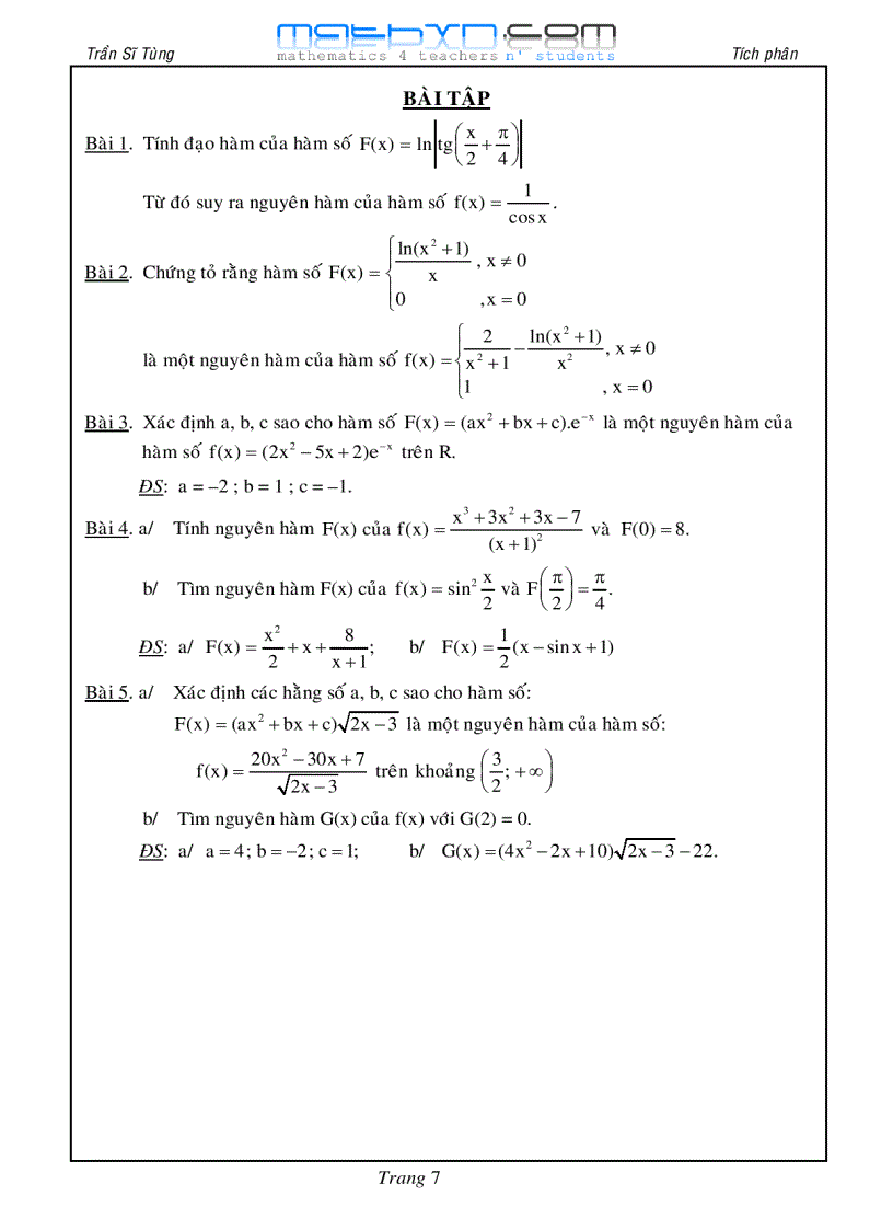 image for page Chuyên đề tích phân và ứng dụng