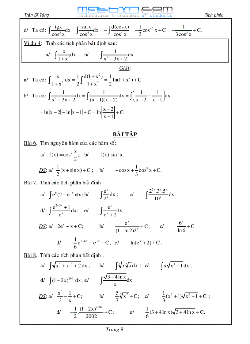 image for page Chuyên đề tích phân và ứng dụng