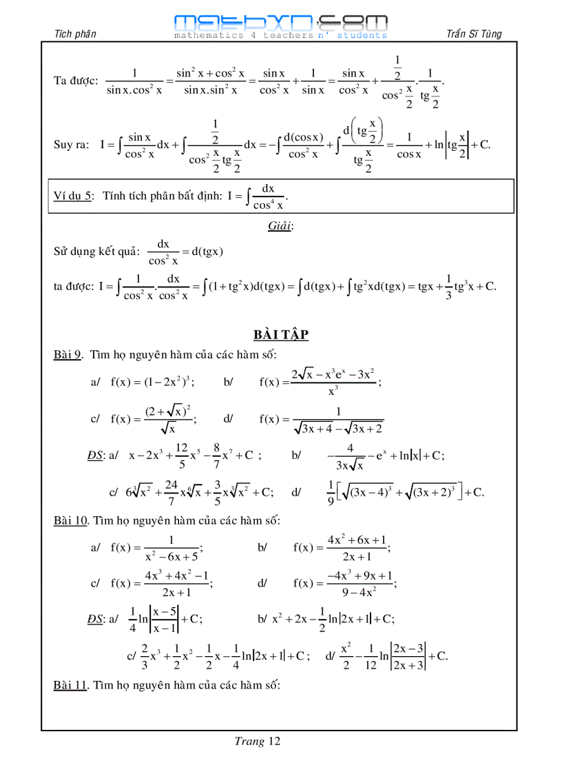 image for page Chuyên đề tích phân và ứng dụng
