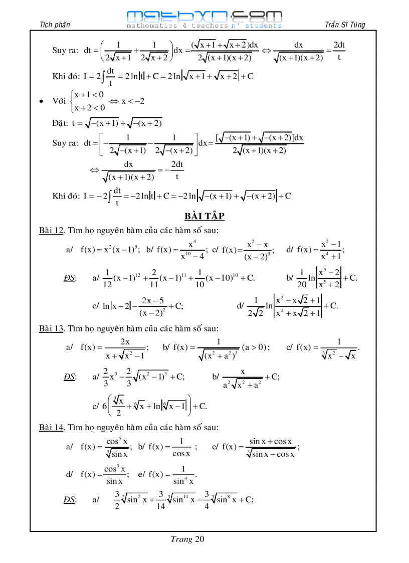 image for page Chuyên đề tích phân và ứng dụng
