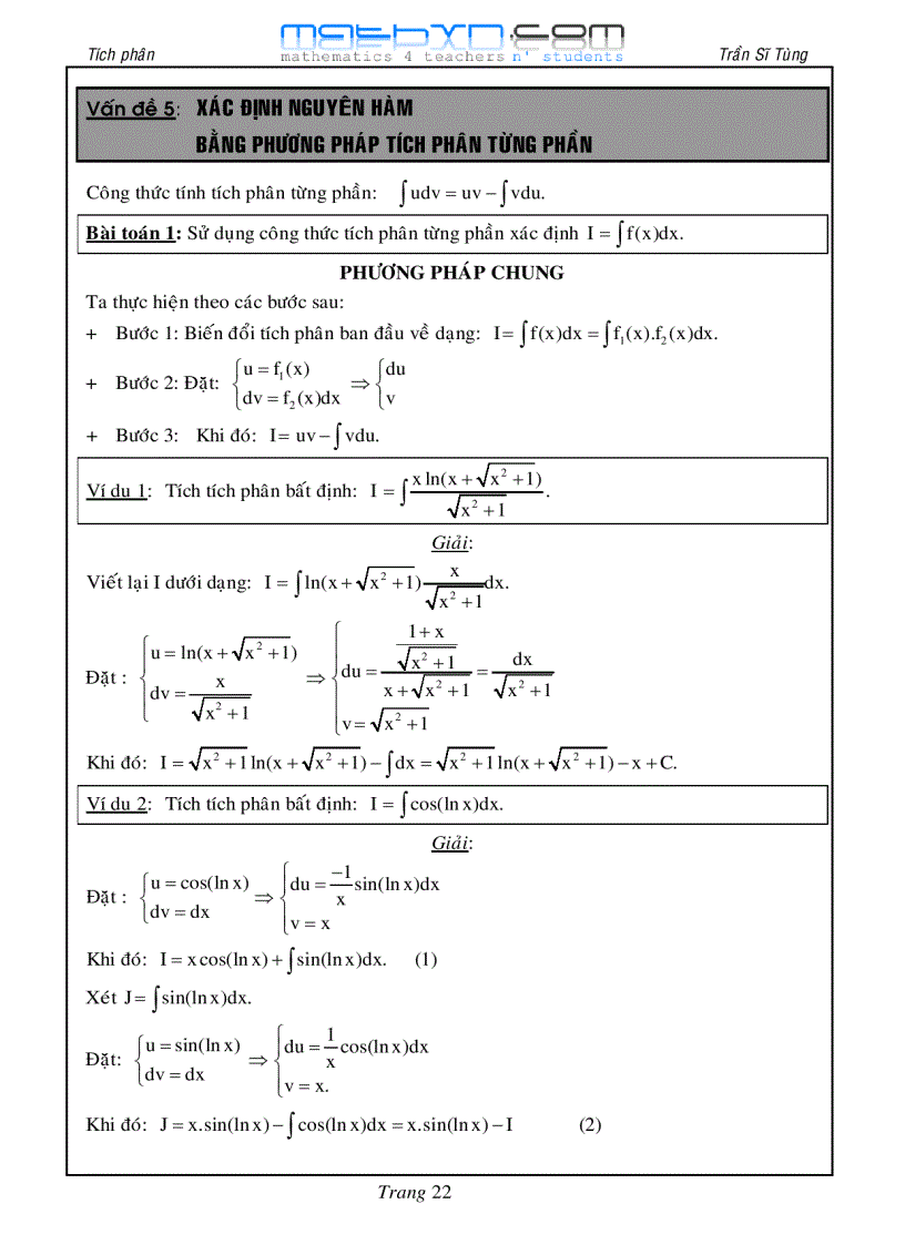 image for page Chuyên đề tích phân và ứng dụng