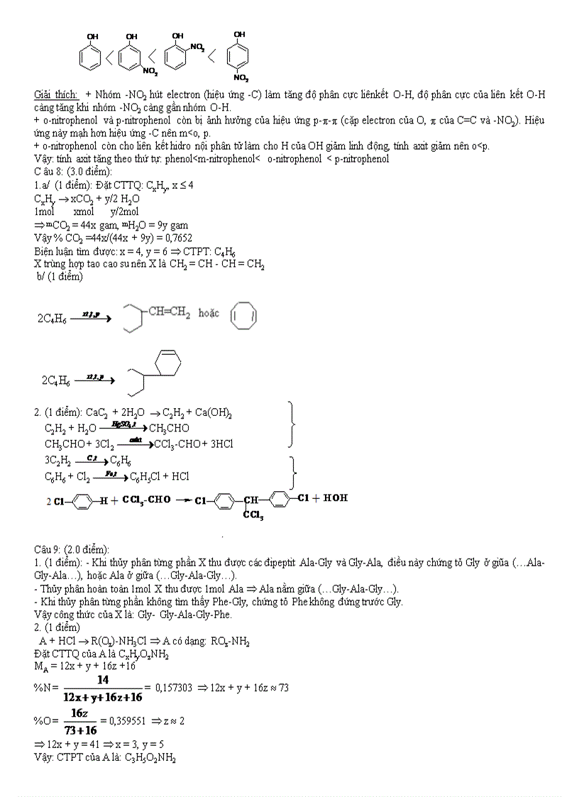 image for page Đáp án HSG Khối 11 Hữu cơ