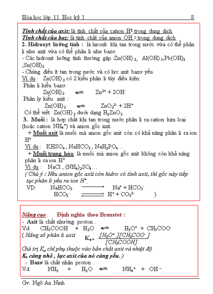 image for page Đề Cương Hóa 11 Phần Hóa Vô Cơ