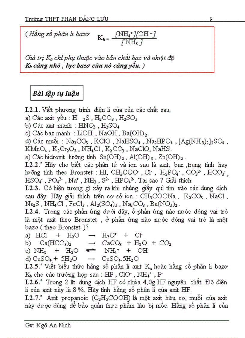 image for page Đề Cương Hóa 11 Phần Hóa Vô Cơ