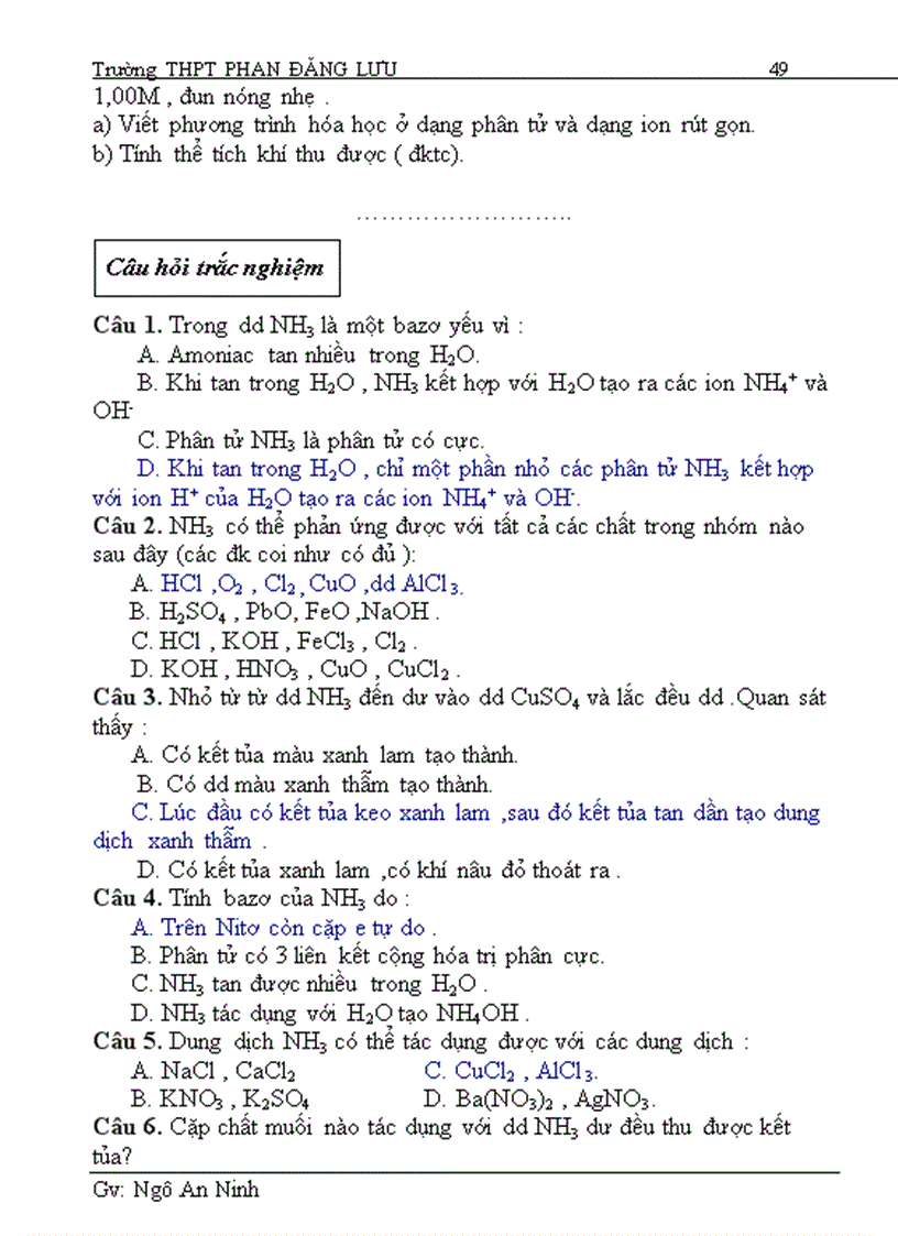 image for page Đề Cương Hóa 11 Phần Hóa Vô Cơ