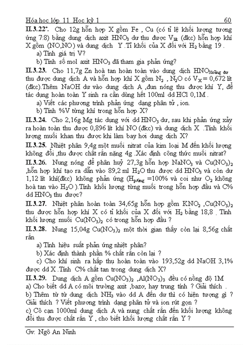 image for page Đề Cương Hóa 11 Phần Hóa Vô Cơ