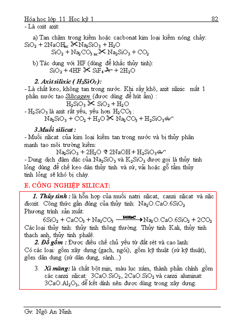 image for page Đề Cương Hóa 11 Phần Hóa Vô Cơ