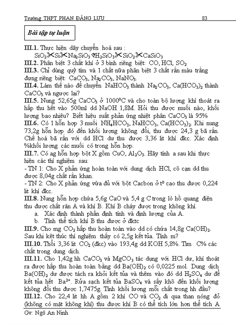 image for page Đề Cương Hóa 11 Phần Hóa Vô Cơ