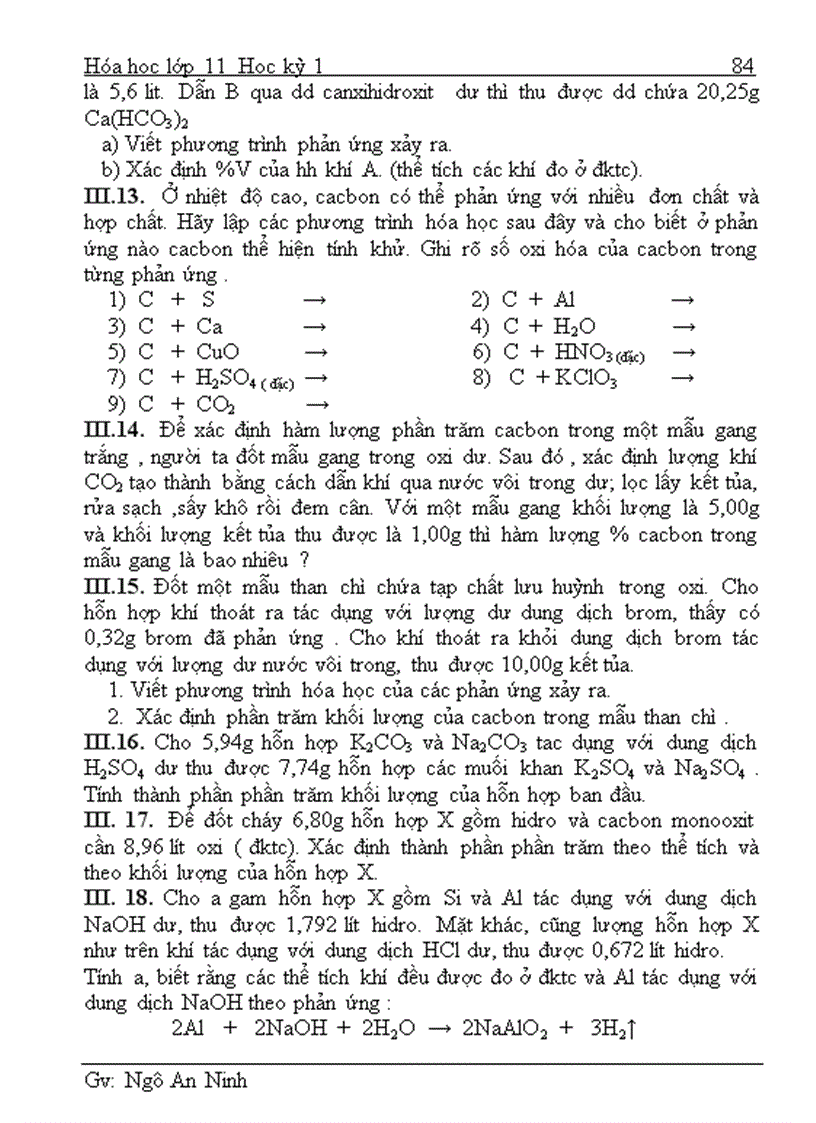 image for page Đề Cương Hóa 11 Phần Hóa Vô Cơ